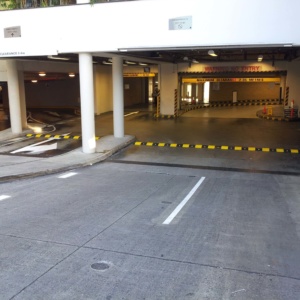 Car Park Entrance With Speed Hump