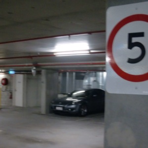 Car Park Speed Sign Install To Wwall