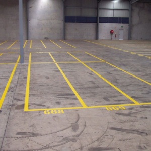 Distribution Warehouse With The Line Marking Showing Pallet Lines And Numbering Ready To Go (1)
