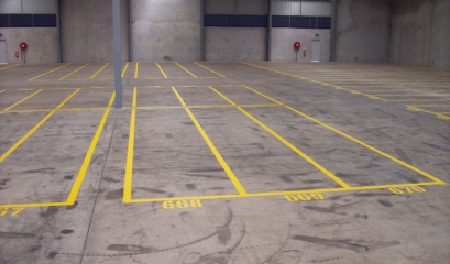 Distribution Warehouse With The Line Marking Showing Pallet Lines And Numbering Ready To Go (1)