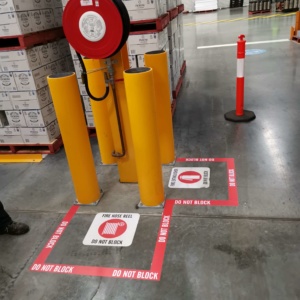 Fire Hose Reel Do Not Block Stickers For 5s