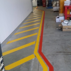 Keep Clear Chevron With Red Edge Line