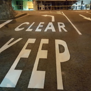 Keep Clear Large Wording