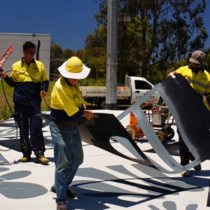 Linemarkers South East Queensland Line Marking Crew Painting Stencils