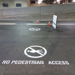 No Pedestrian Access Stencil