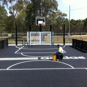 Park Basketball Court Underway