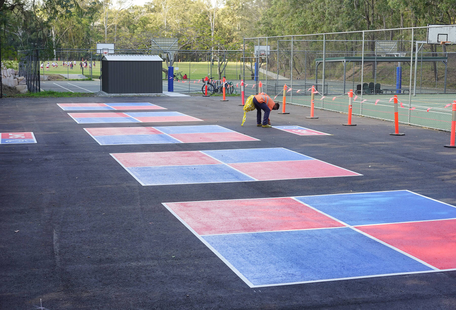 Handball Court marking In School Colours