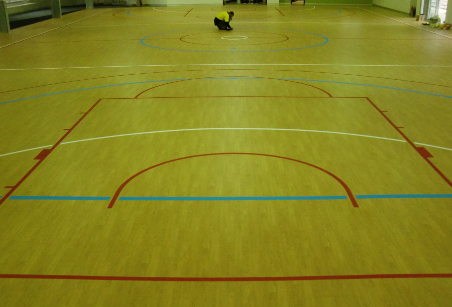 Indoor Multi Court Set Out And Line Marked
