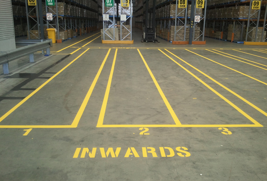 industrial line marking - Inwards Goods Line Marking