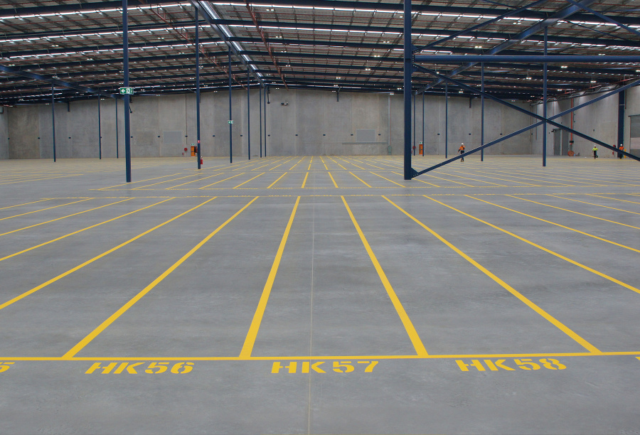 floor markings in factory - Line Marking At Distribution Warehouse