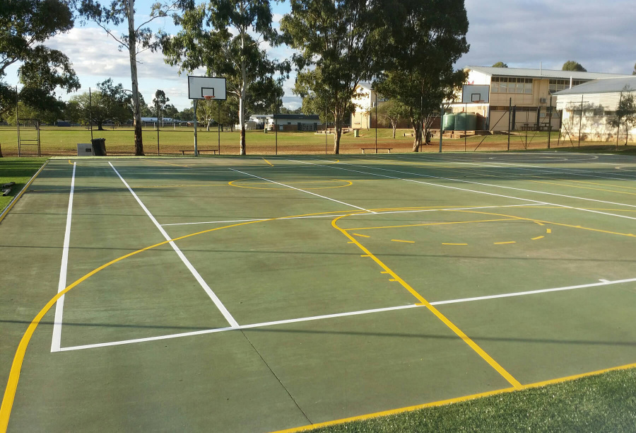netball court line marking