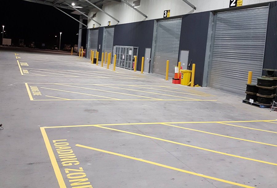 warehouse line marking - Warehouse Truck Loading Zone Line Marking